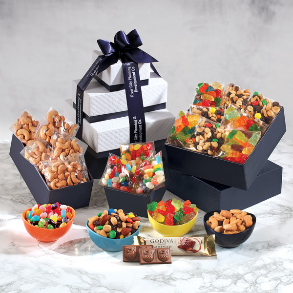 Individually-Wrapped Sweet & Salty Snacks Tower | Maple ...